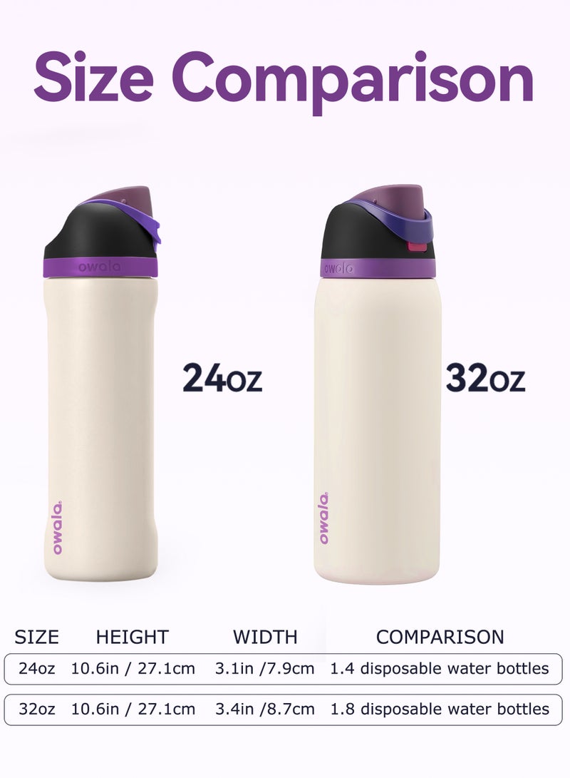 Owala Insulated Stainless Steel Water Bottle with Straw for Sports and Travel, 32-Ounce Pink Purple 32 OZ - Image 5